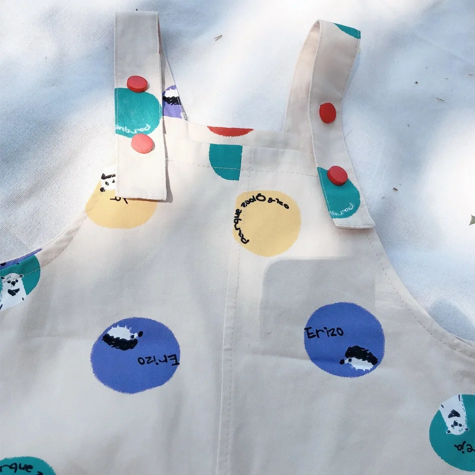 Новинка лета 2019 модные джинсовые комбинезоны с принтом для девочек bbay Детские