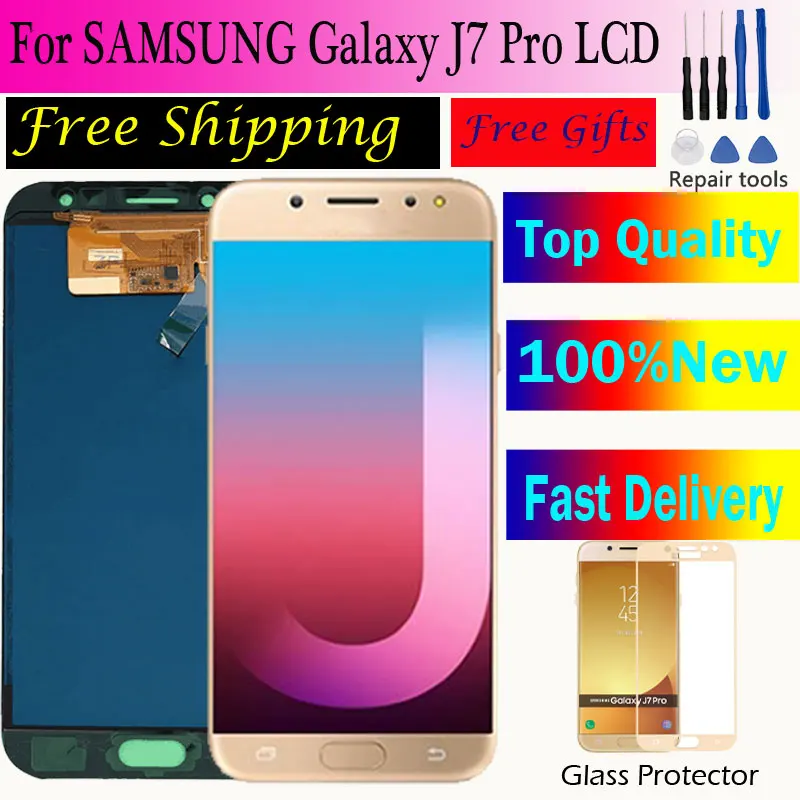 Сменный ЖК экран для Samsung Galaxy J730G J730GM J7 Pro J730|Экраны мобильных телефонов| |