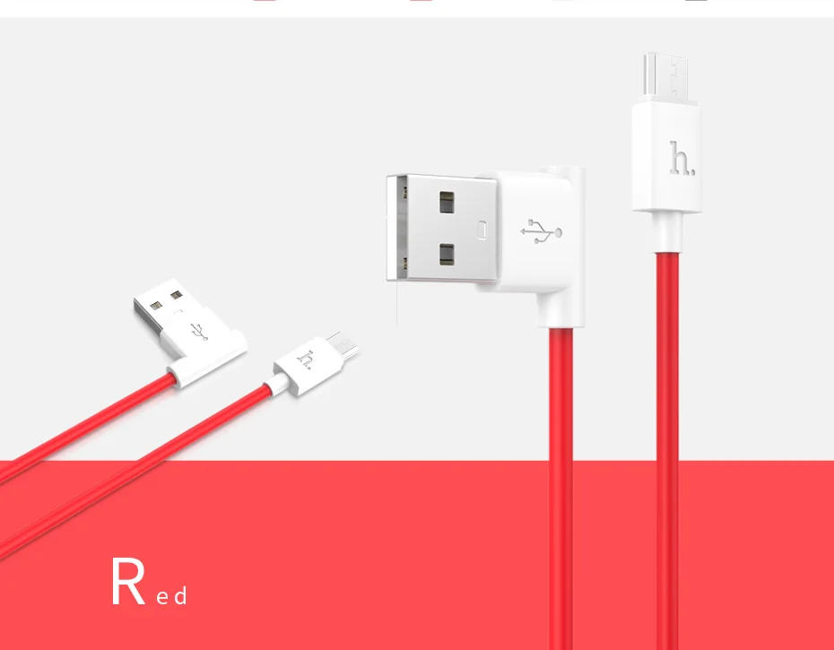 HOCO 90 градусов Micro USB кабель 2.4A быстрая синхронизация данных Кабель Microusb для samsung Xiaomi huawei Android кабели для мобильных телефонов