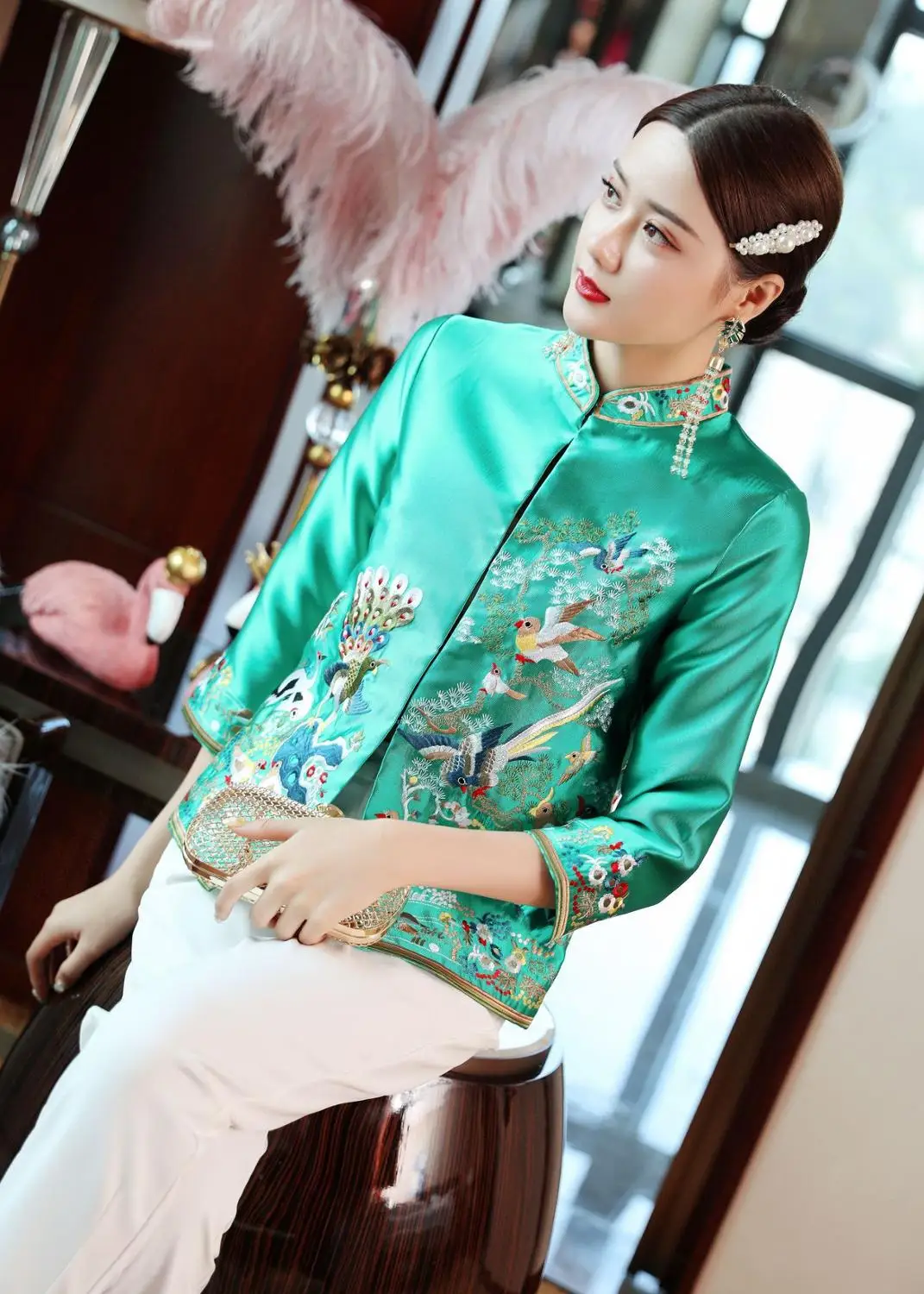 Новинка, Ретро Вышивка, китайский cheongsam, традиционные Топы для женщин