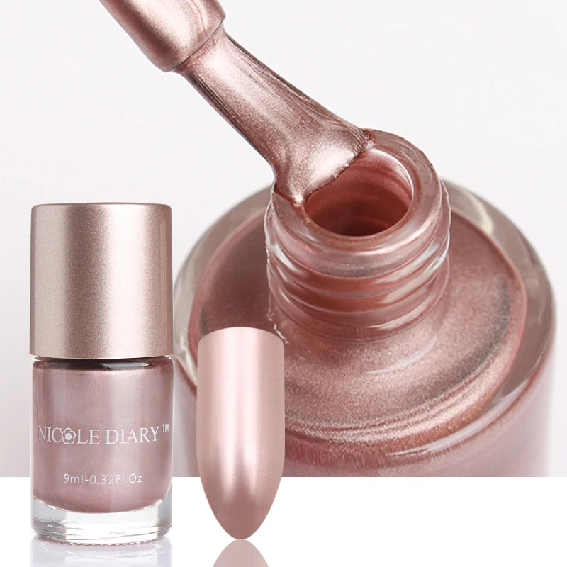 Николь дневник 9 мл Лак для ногтей металлик розовый красный зеркальный эффект