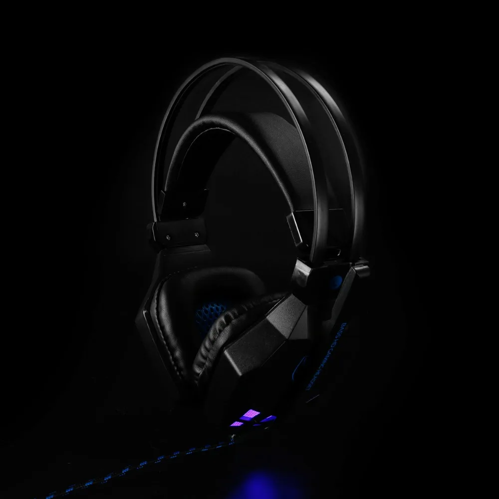 Led 3,5 мм наушники игровая гарнитура с микрофоном для геймеров ПК PS4 игры Стерео Игровые наушники с микрофоном для компьютера