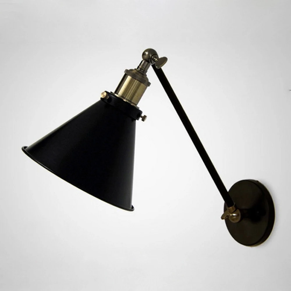 На Продажу $59.98 Горячая Vintage Промышленного Чердак Swing Arm Бра Склад Освещения Черный