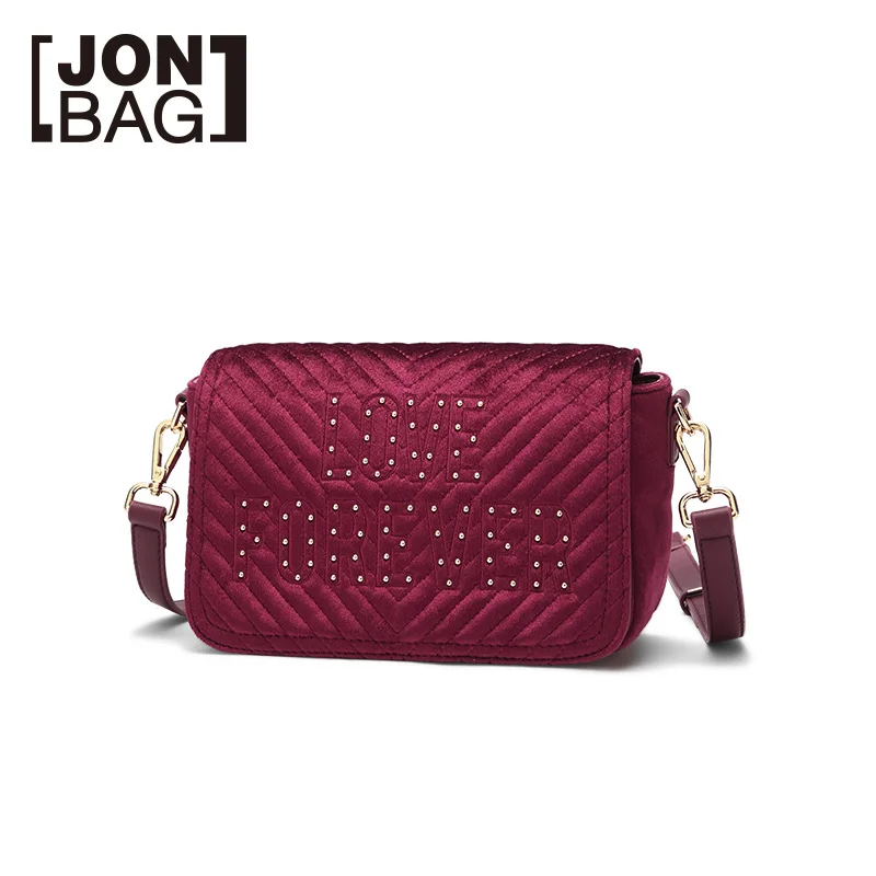 JONBAG уродливая восхитительная красная бархатная маленькая сумка новая модная