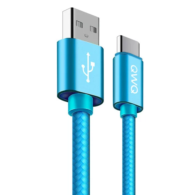Blue Кабель usb type-C для быстрой зарядки кабель USB type-C для samsung A50 S9 S8 Note 9 8 huawei Xiaomi Redmi Note 7 mi9 USB C шнур для передачи данных - Цвет: Blue