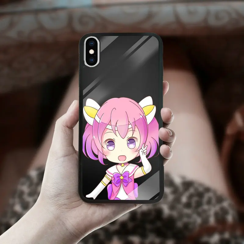 Mobile Phone Bag 5.8 inches Black Back Cover Soft Shell for iphone X XS Case in Fitted Cases Behind Glass Anime Lock Screen |