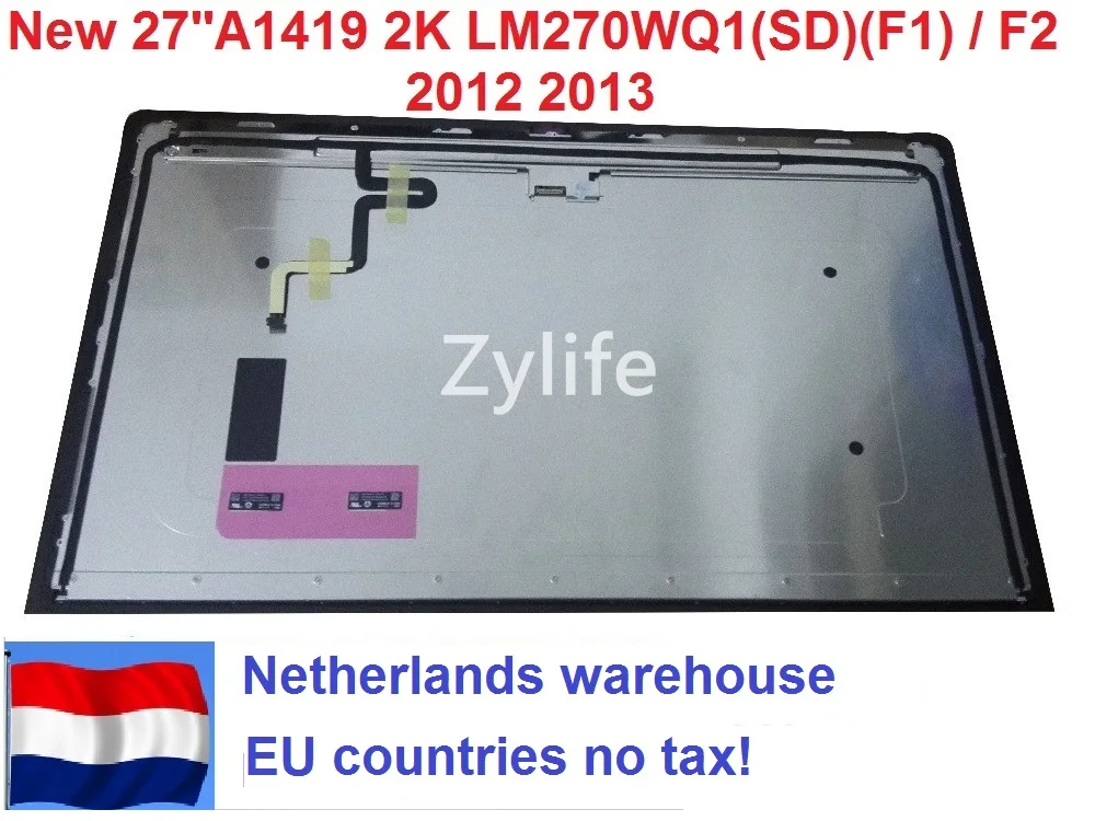 EU countries free tax Original new LM270WQ1 SD F1 F2 For IMac 27" A1419 2K LCD Display Screen from Netherlands EMC:2546 EMC 2639