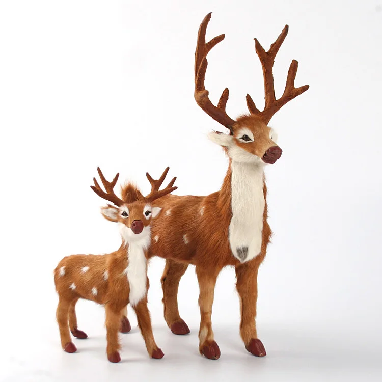 Симулятор sika Олень Игрушка натуральный мех олень жесткая модель домашнее