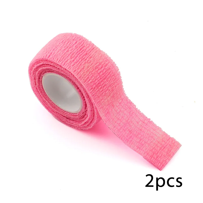 Pink 2 шт. Защитная повязка для ногтей нетканый Гель-лак для удаления самоклеящаяся лента для ухода за кожей Инструменты для маникюра обертывание пальцев - Цвет: Pink