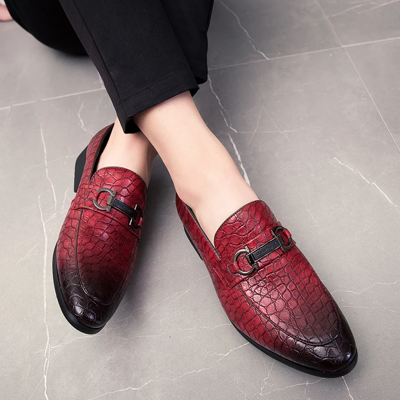 Мужские модельные кожаные туфли размера плюс мужские в британском стиле деловом