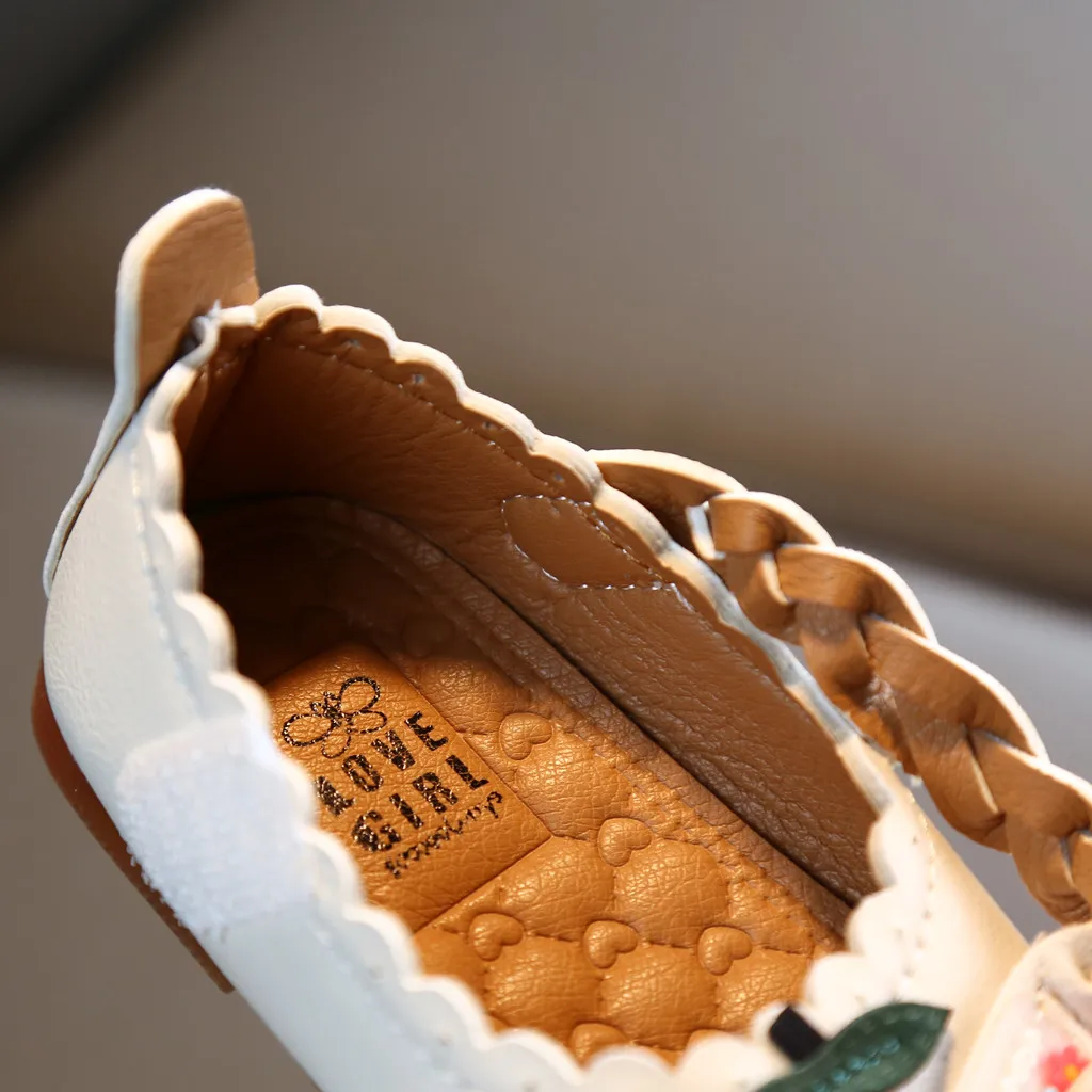 Leather Shoes Toddler Infant Kids Baby Girls Cherry Leather Single Princess Shoes Chaussure Enfant Fille School Shoes For Girls