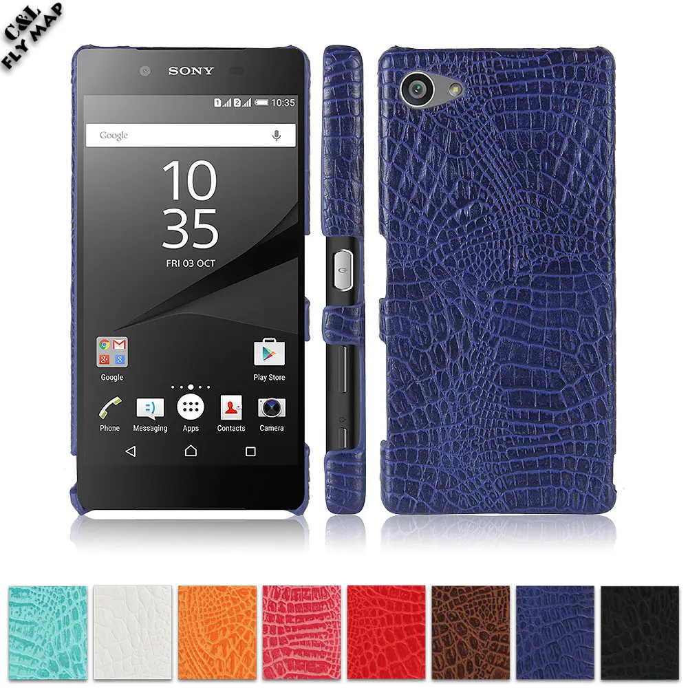 Защитный чехол из крокодиловой кожи для SONY Xperia Z5 Compact Жесткий Чехол ПК защитный