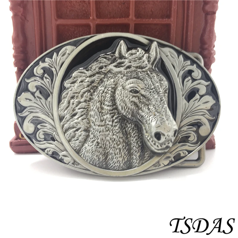 Horse S с ремешками и пряжками Модные джинсы изображением человека аксессуары в