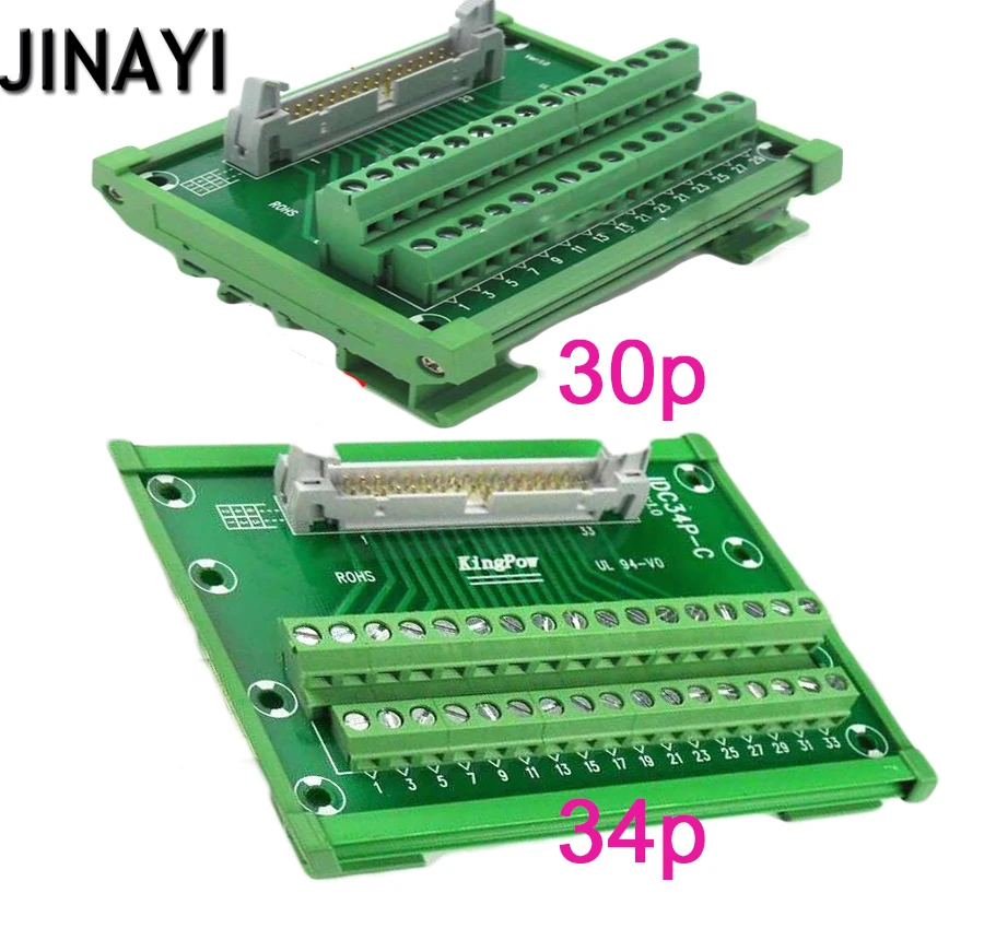 IDC64P IDC50P IDC34P IDC30P IDC26P IDC20P IDC10P мужской клеммный блок Breakout PLC релейные терминалы разъем адаптера