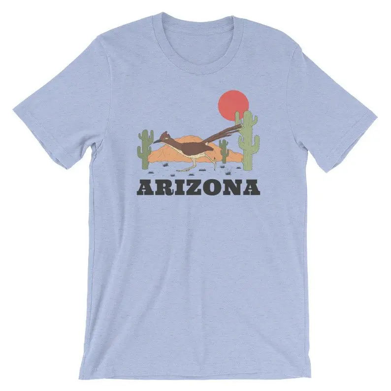 Женская футболка с коротким рукавом Arizona Roadrunner винтажная хлопковая Футболка