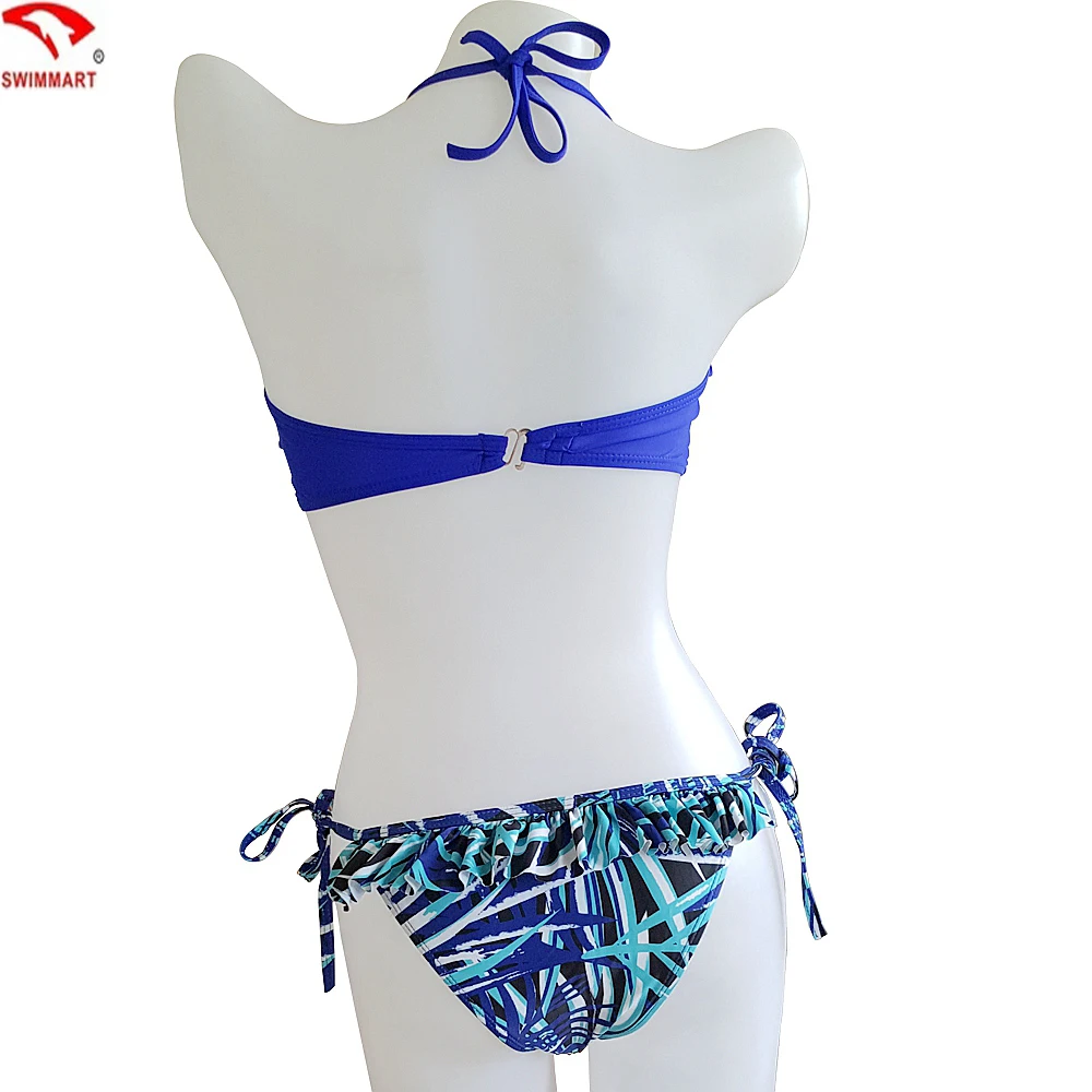 Swimmart сексуальный купальный костюм из двух частей с цветком три слоя бикини