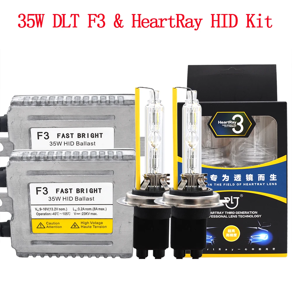 12V 35W AC Быстрый яркий HID конверсионный комплект ксенон H1 H7 H11 HB3 HB4 D2H 4500K 5500K 6500K HeartRay