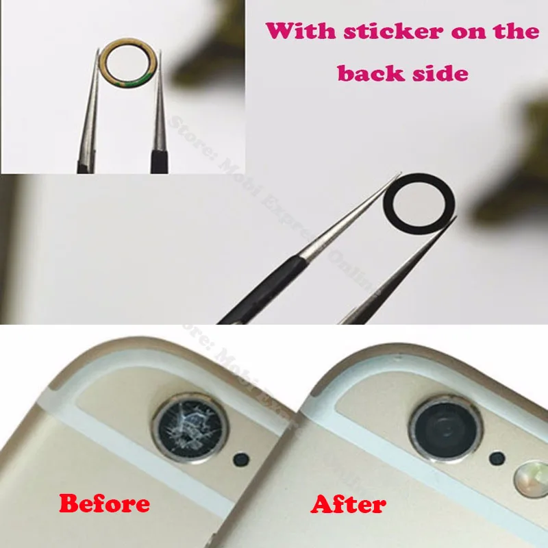 Сменная задняя защитная крышка объектива из закаленного стекла для Apple Iphone 7/5S/6/6