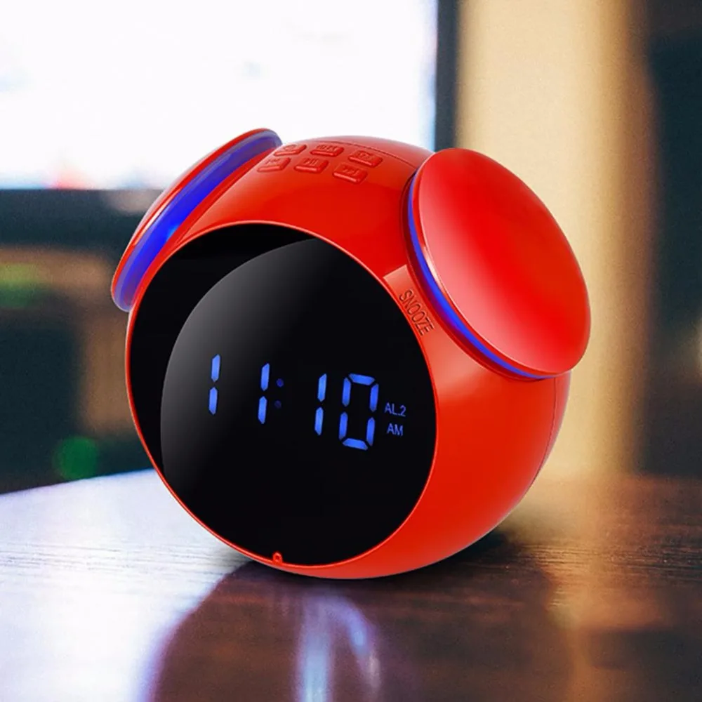 CHICLITS Wireless Bluetooth Speaker Mini Digital Alarm Clock Waterproof Outdoor Square Dance MP3 Smart Subwoofer Audio Speakers |