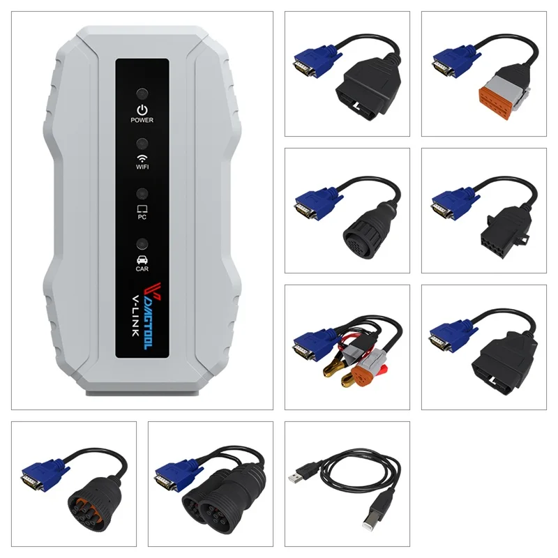 All Installers VDIAGTOOL V-LINK все инсталляторы Wi-Fi сверхмощный грузовик диагностический инструмент лучше чем 125032 USB ссылка для CAT/Cummins/Volvo - Цвет: All Installers