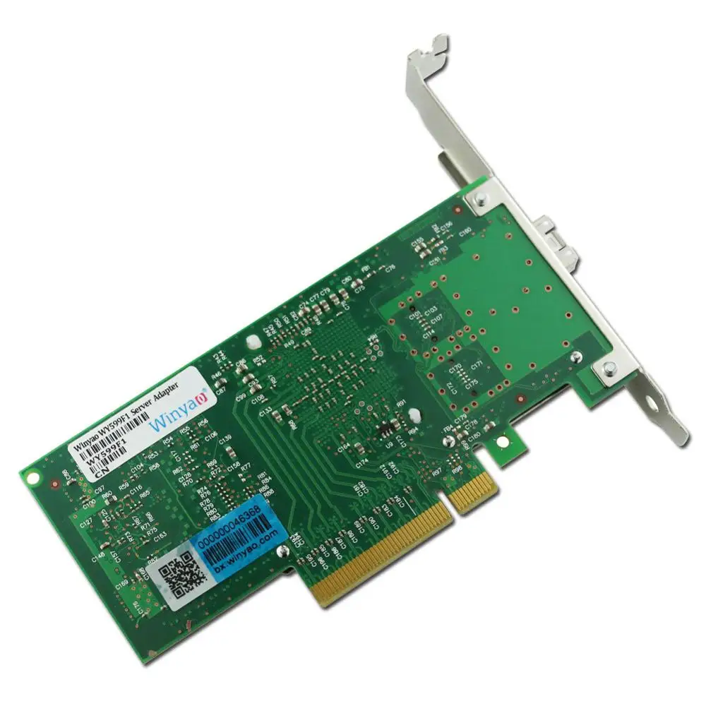 Winyao WY599F1 10 Гбит/с SFP + LC Fibre PCIe 8x Ethernet серверный адаптер с E10G41BTDA X520 DA1 82599 10000 м Nic|pcie