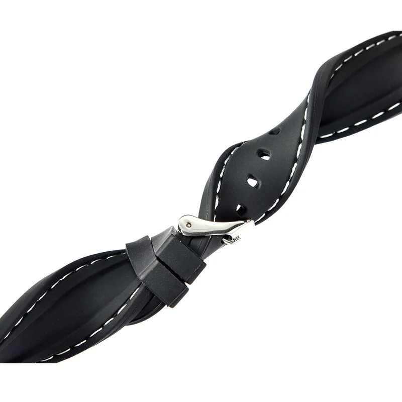 Ремешок силиконовый водонепроницаемый для часов браслет дайвинга с пряжкой из