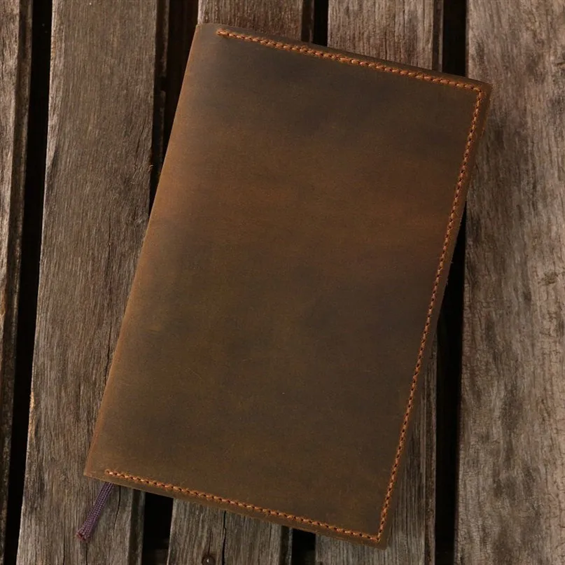Портфель из потертой кожи для больших размеров moleskine classic notebook/большой кожаный