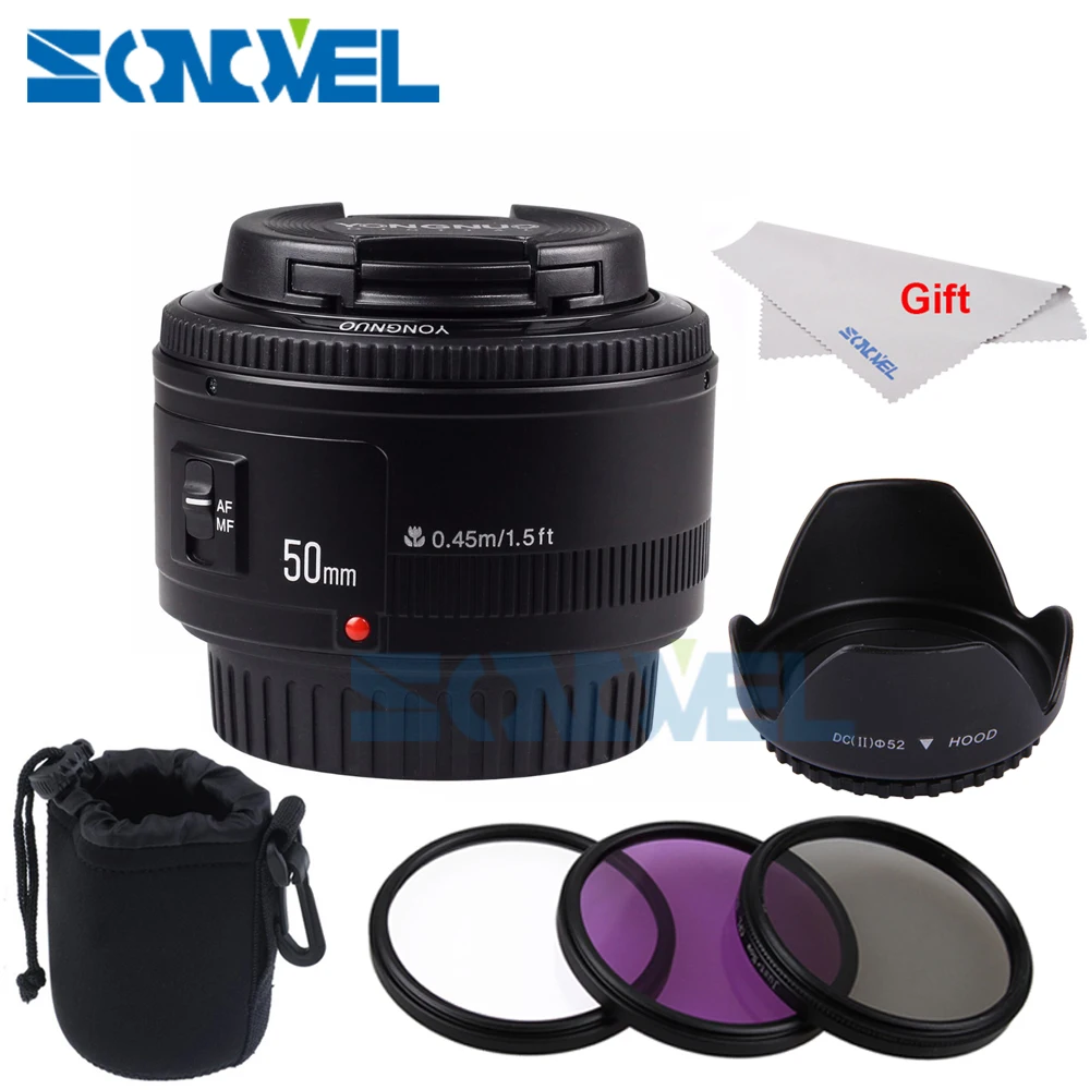 Объектив YONGNUO YN50mm f1.8 AF диафрагма YN50 объектив с автофокусом для зеркальной камеры