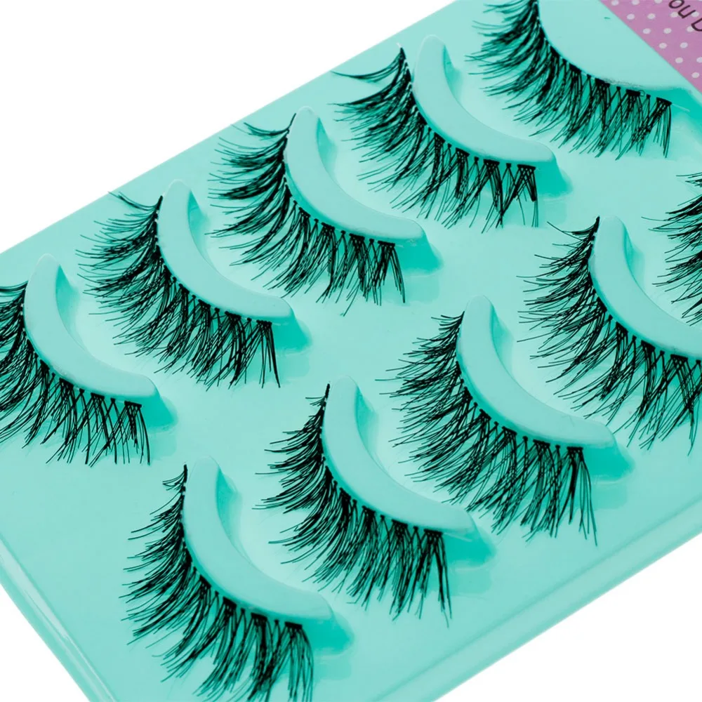 5 пар/компл. Черные Накладные ресницы крест-накрест оптовая продажа ресниц для