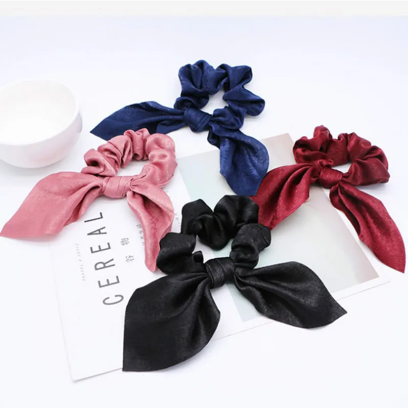 Корейские Однотонные эластичные резинки для волос MuHan женщин мягкие заколки