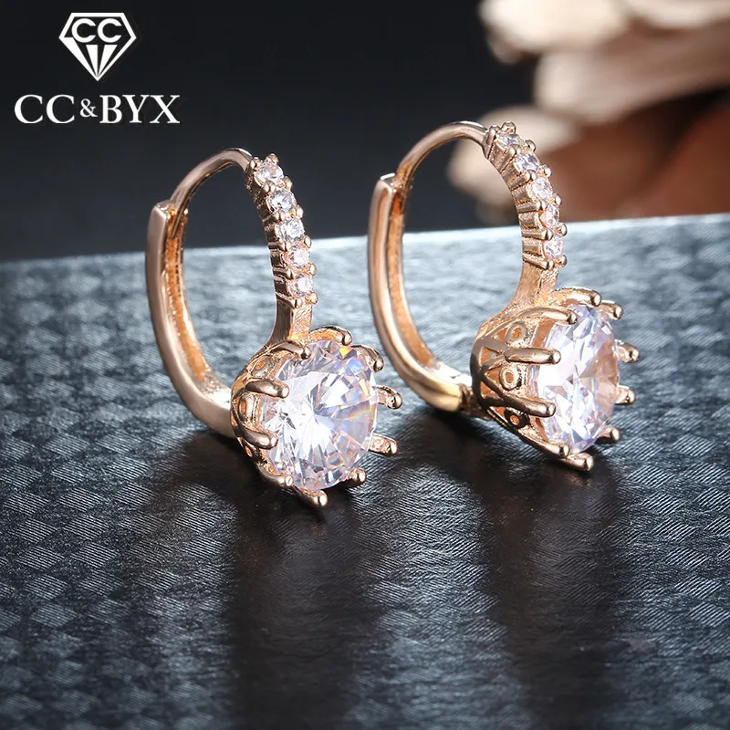 Женские трендовые серьги клипсы CC модные ювелирные изделия с кристаллами и