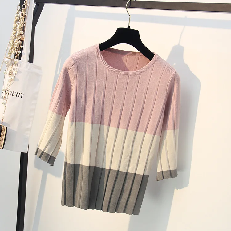 Loose Thin Sweaters Women Summer Casual Knitting Tops O-neck Knitted Shirts All Match Femme Pull 2019 Pullovers Ladies | Женская одежда