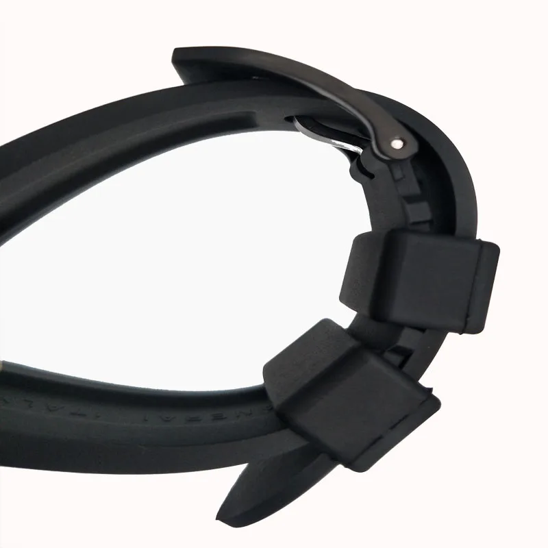 Black Waterproof Rubber Silicone Whatchband Watch Band Strap Belt For Panerai 22 24 26mm Logo on Bracelt and Buckle | Наручные часы