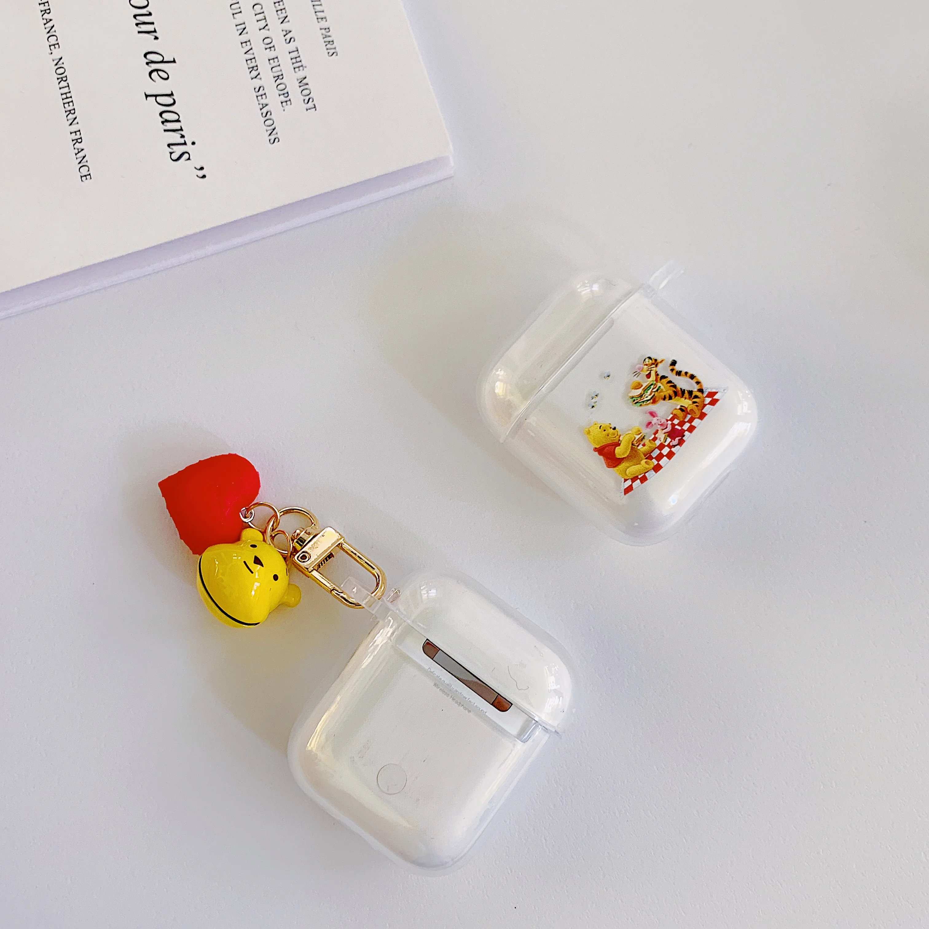 Милые Винни поросенок Тигр кулон декоративные беспроводные bluetooth наушники чехол