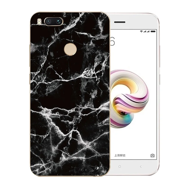 For Xiaomi Mi A1 Case Ultra Thin Silicone for 5x Marb Pattern Cover Luxury TPU Coque Original |