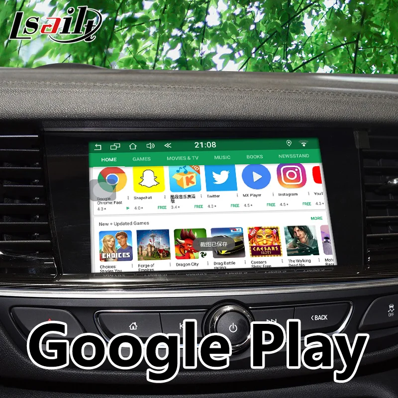 Все-в-1 Android GPS навигация коробка для 2014-2018 Buick Реал и т. Д. С waze Google map play store mirrorlink yandex