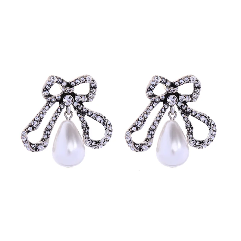 Роскошные элегантные свадебные серьги с кристаллами для женщин винтажные