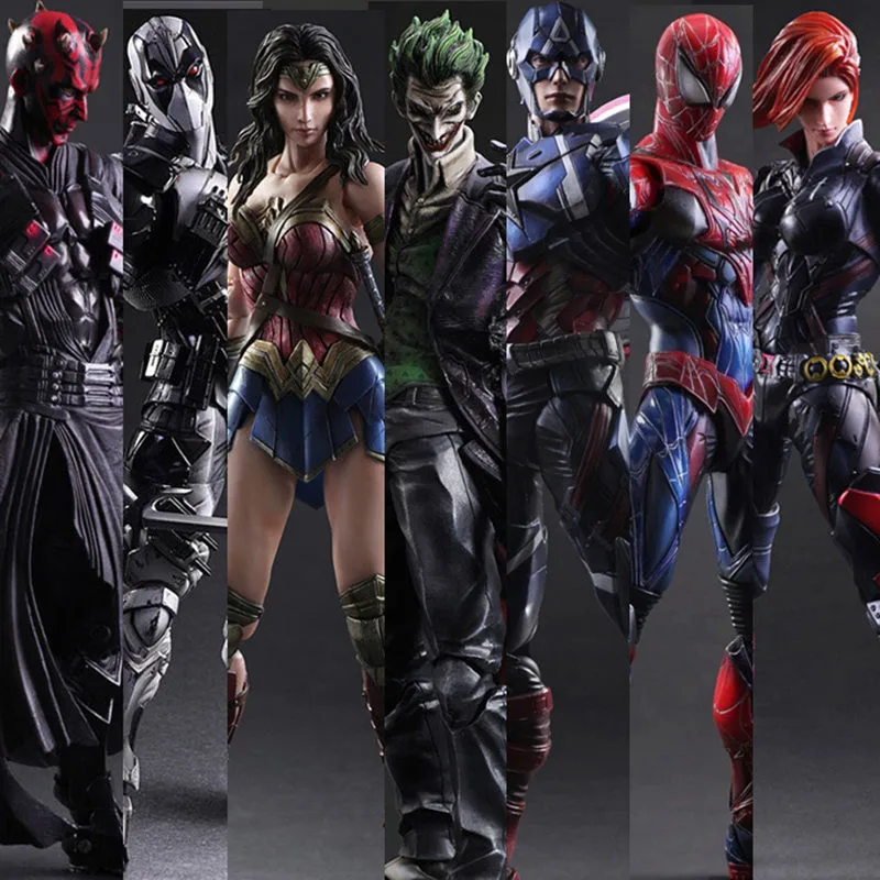 Play Arts Marvel, Мстители, Дэдпул, Человек-паук, Бэтмен, Черная пантера, экшн-фигурка, коллекция PA, модель, аниме, куклы, игрушки 10"