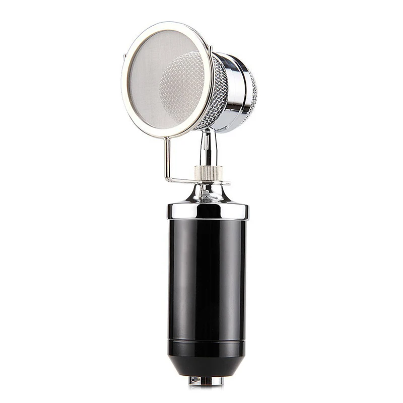 Фото BM-8000 Professional Sound Studio Recording Condenser Wired Microphone With 3.5mm Plug Stand Holder Pop Filter for KTV №4