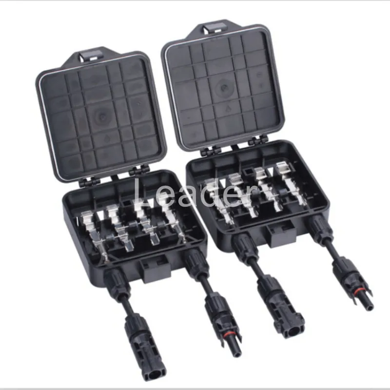 

5 pcs/lot Top quality 4 way PV Junction Box Combiner Boxes for Solar Energy System, 3 Diodes Solar JB with Connector XH0200