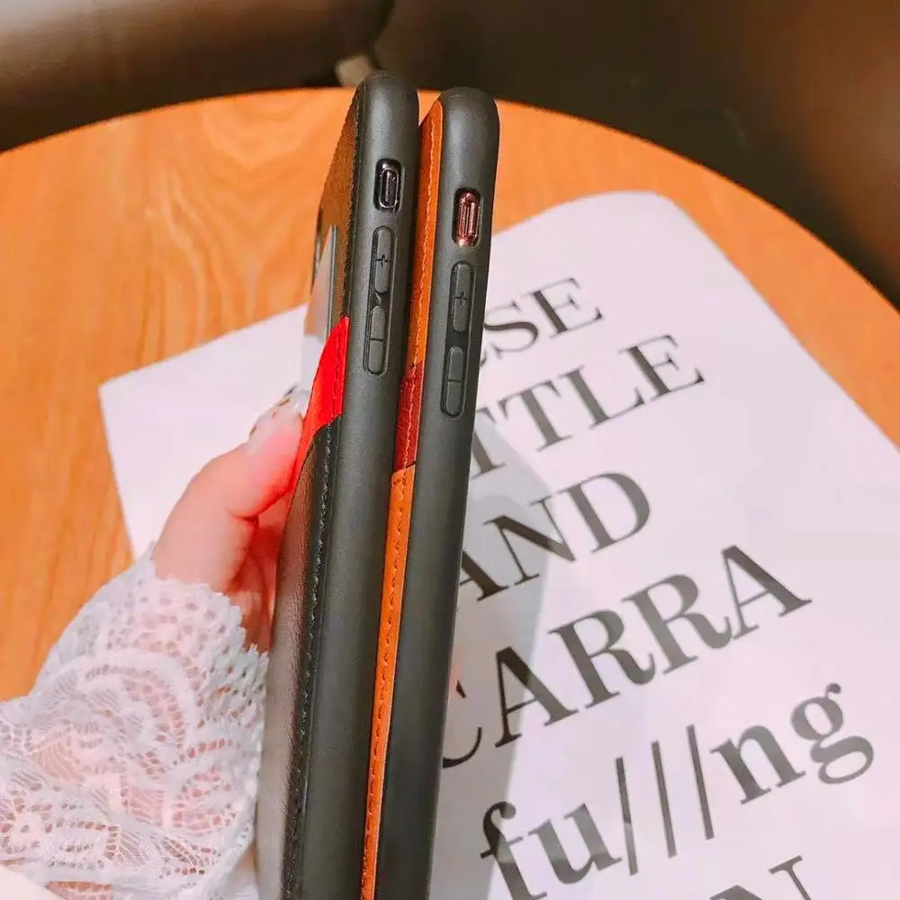 fashion Cover Case for iphone XR XS Max 3D PU Leatherwear Business Card slot phone cases X 8 7 plus 6 6S Plus |