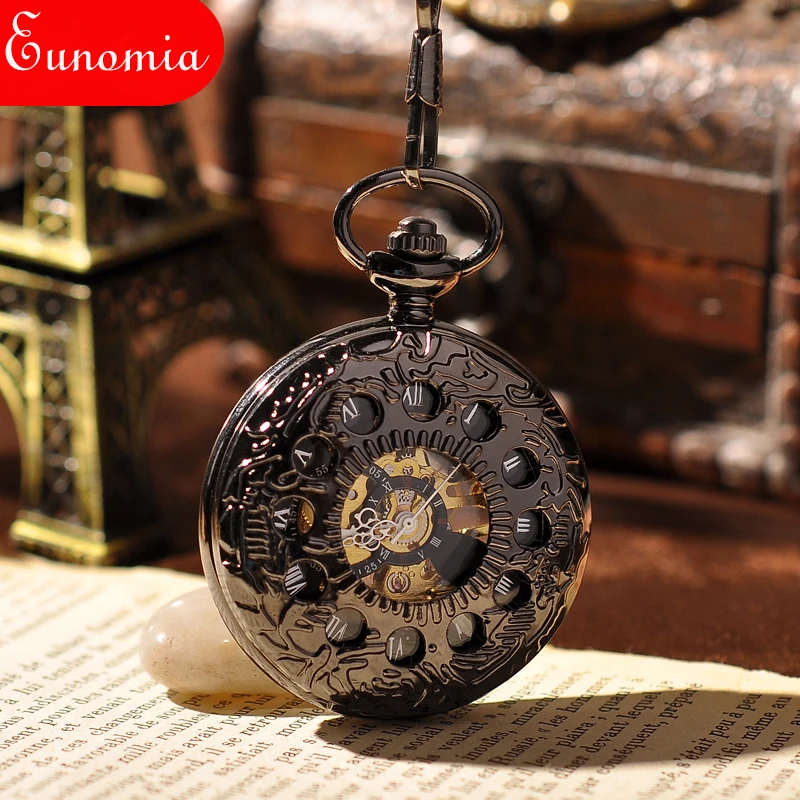 Круглые каркасные карманные часы в стиле стимпанк винтажные новый дизайн
