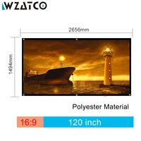 wzatco 100inch screen 120inch 169 without frame portable polyester projection screen for hd led ctl80 c80 uc46 projector beamer