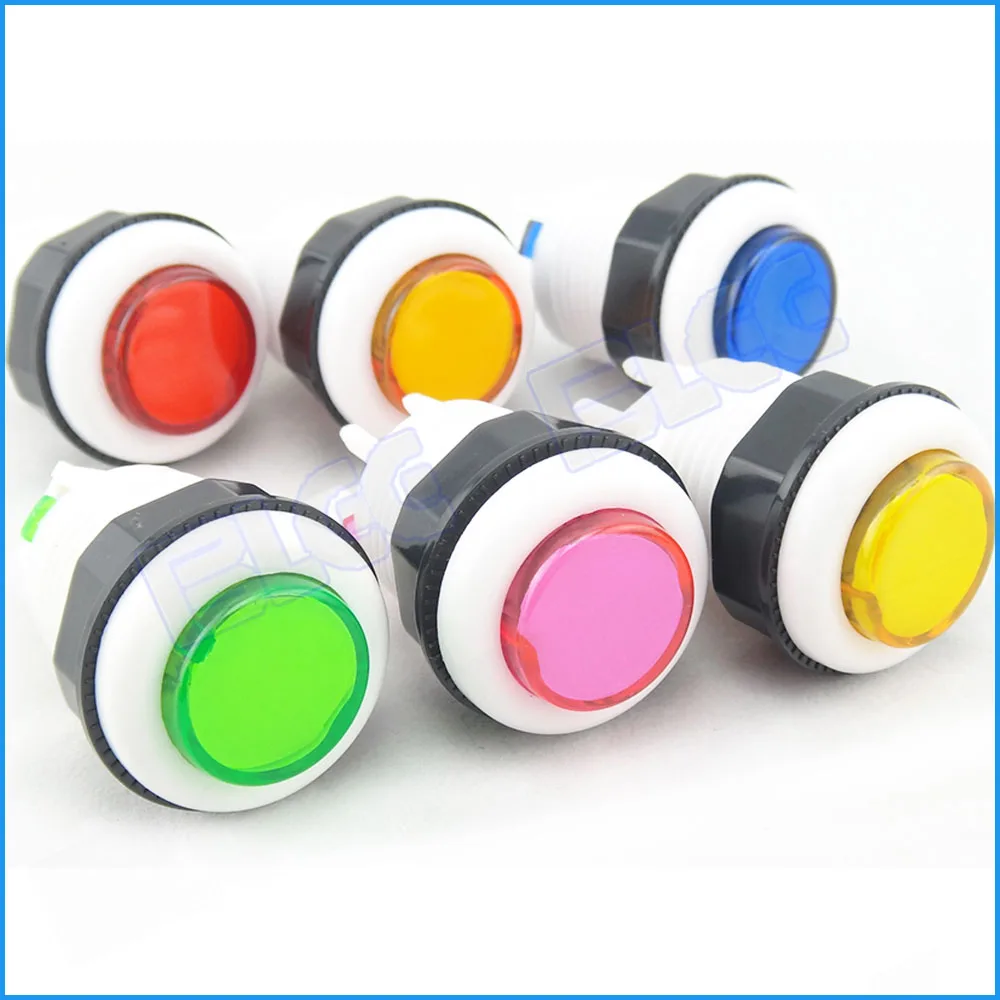 10 pcs 32 mm Full Color Arcade Button with Micro Switch for Replacement Jamma Game Parts | Спорт и развлечения