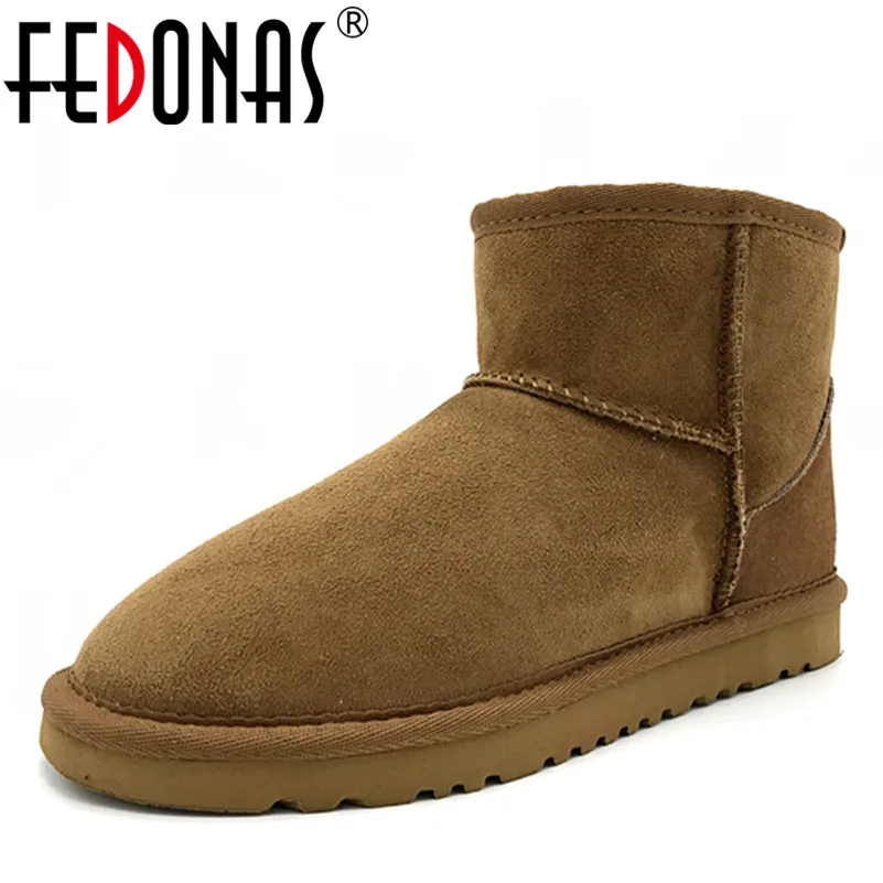 FEDONAS Одежда высшего качества зимние ботинки на натуральной овчине для Для женщин