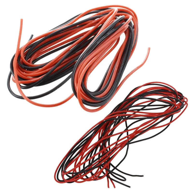 2x3 м 20 Калибр и 22 AWG силиконовый резиновый провод кабель красный черный гибкий |