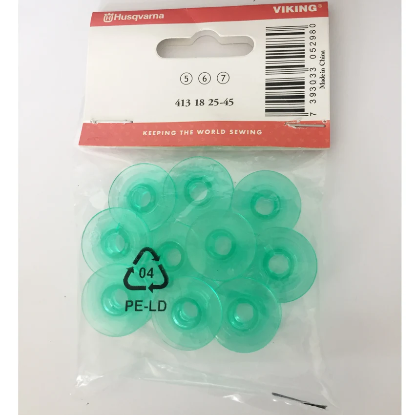 

10PCS Husqvarna Viking 10 Bobbin Pack VK061 4120612-45 Husqvarna Viking 10 Bobbin Pack 4131825-45
