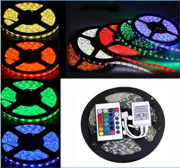 3 года гарантии 5 м RGB Светодиодная лента 3528 SMD 60 светодиодов/м неводонепроницаемая