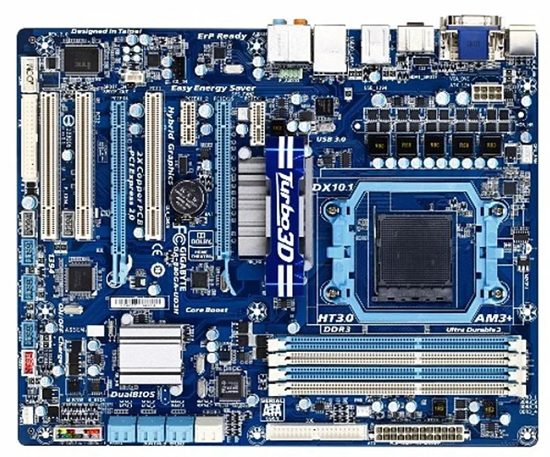 Б/у 880G AM3 AM3+ материнская плата для Gigabyte GA-880GA-UD3H 880GA-UD3H DDR3 твердотельный USB3.0 SATA3