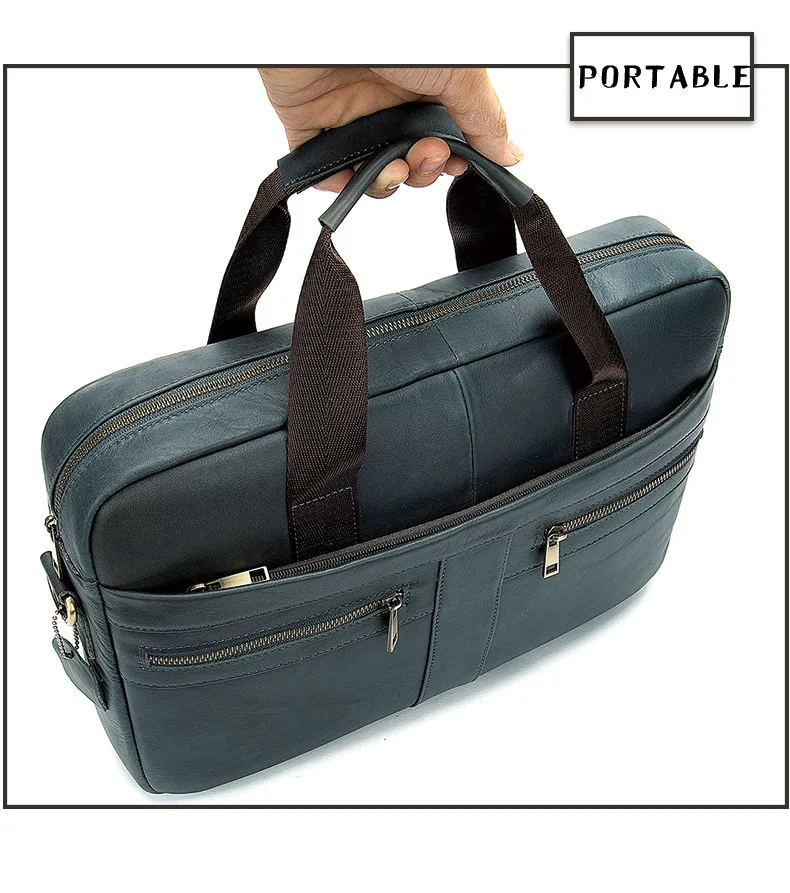 Роскошная винтажная Мужская сумка из коровьей кожи, деловые сумки из натуральной коровьей кожи, портфель из натуральной кожи, сумки через плечо, сумка для ноутбука